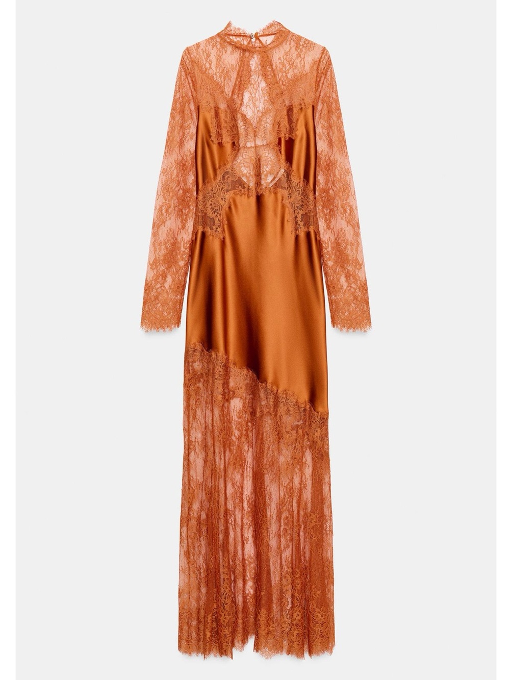 Zara ZW COLLECTION LACE SATIN DRESS